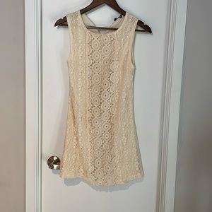 Vintage cream mini dress